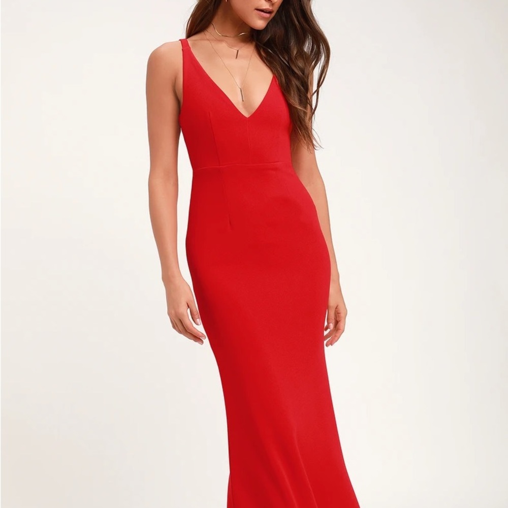 Melora Red Sleeveless Maxi Dress
